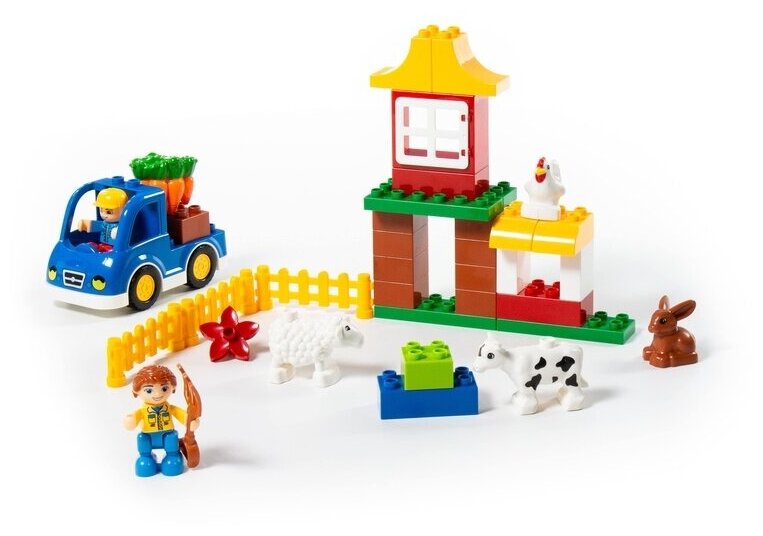 Конструктор "Макси" - "Весёлая ферма" (39 элементов), 77585-PL — фото 1