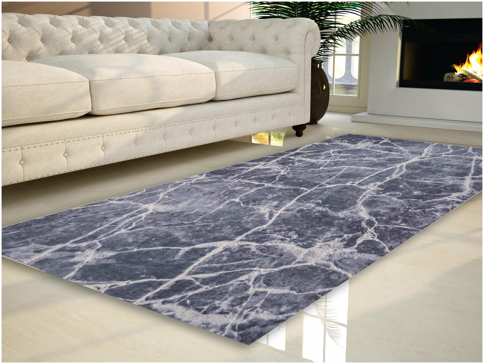 Ковер безворсовый антискользящий 160х230 Dream floor Chenille FX20032A 160х230, ковер в зал, в спальню, на кухню