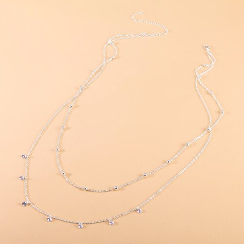 Цепь на тело длина 75 см серебристый 152₽