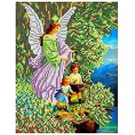 Набор вышивки бисером «Ангел и дети», 19x25 см, Каролинка - изображение