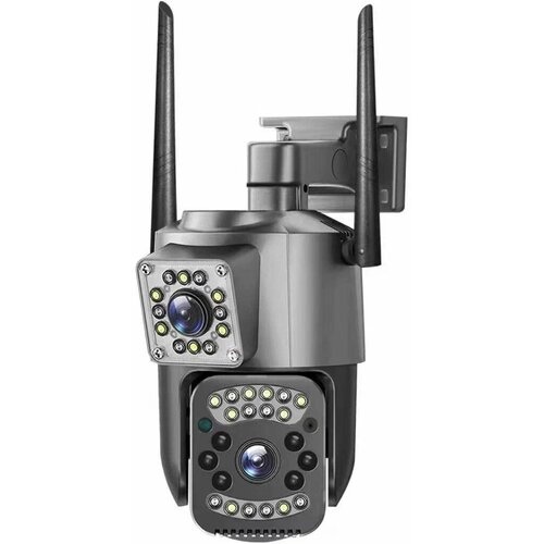 Orginal Уличная беспроводная камера видеонаблюдения с двойным объективом 4G, камера, ночное видение, двусторонняя связь