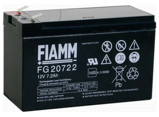 FIAMM Аккумуляторная батарея 12В - 7,2Ач FG20722