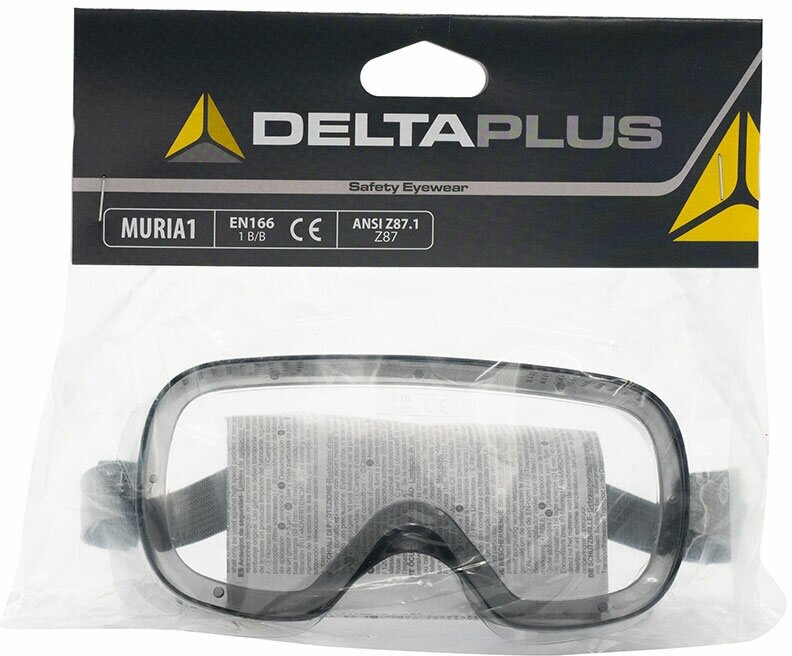 очки защитные DELTA PLUS Muria закрытые с прозрачной линзой и прямой вентиляцией - фото №5