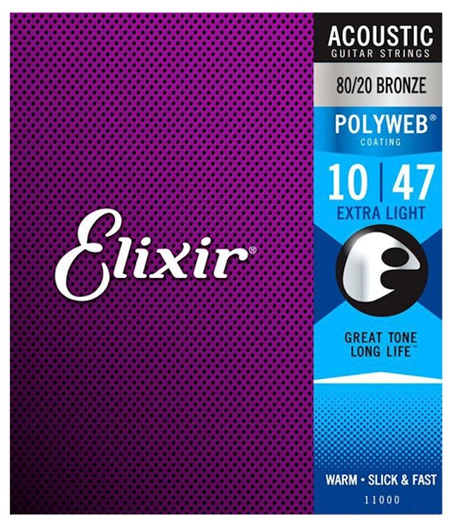 Комплект струн для акустической гитары Elixir 11000 POLYWEB