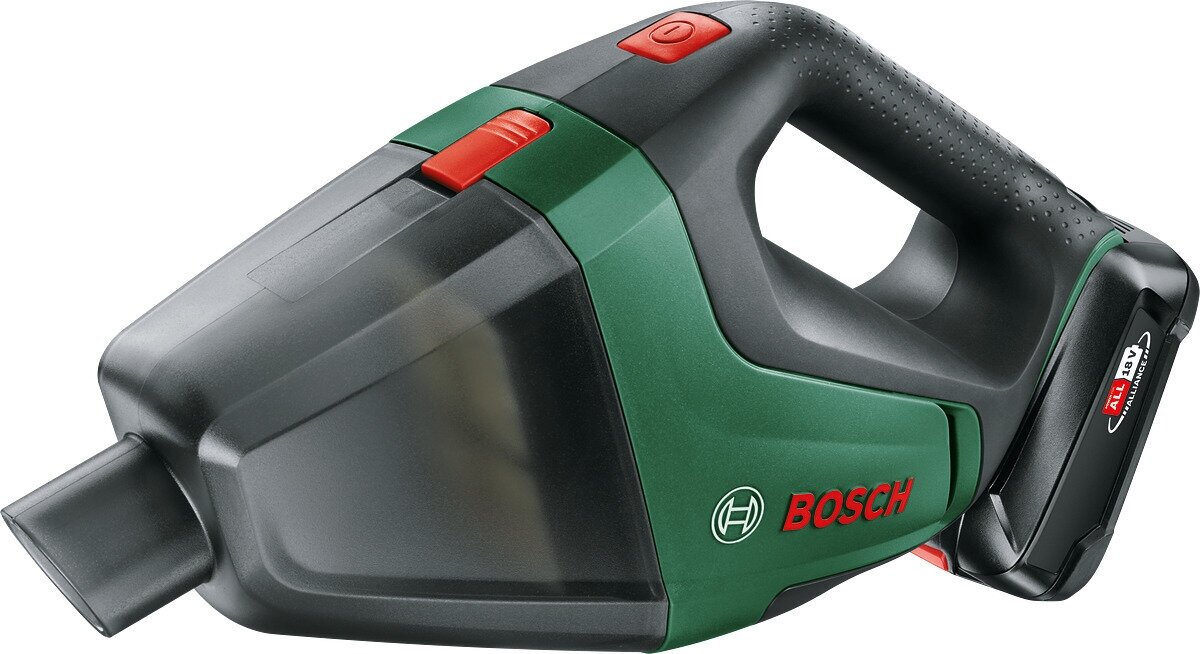 Строительный пылесос BOSCH UniversalVac 18, аккумуляторный, зеленый [06033b9103] - фото №1