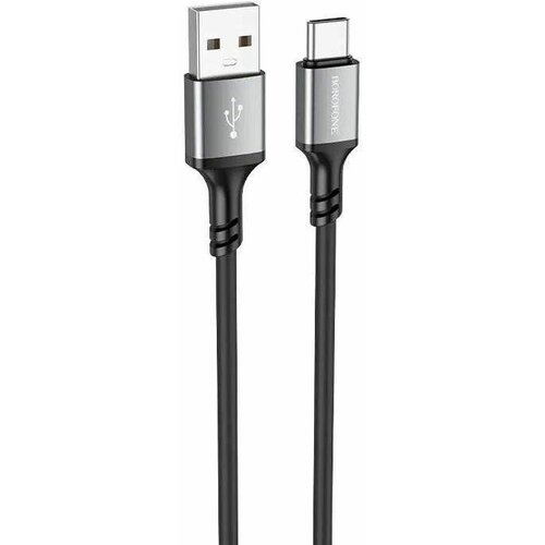 Кабель Borofone BX83 для смартфона, USB - Type-C, 1 м, 3A, цвет черный, 1 шт кабель borofone bx23 usb type c 3a черный