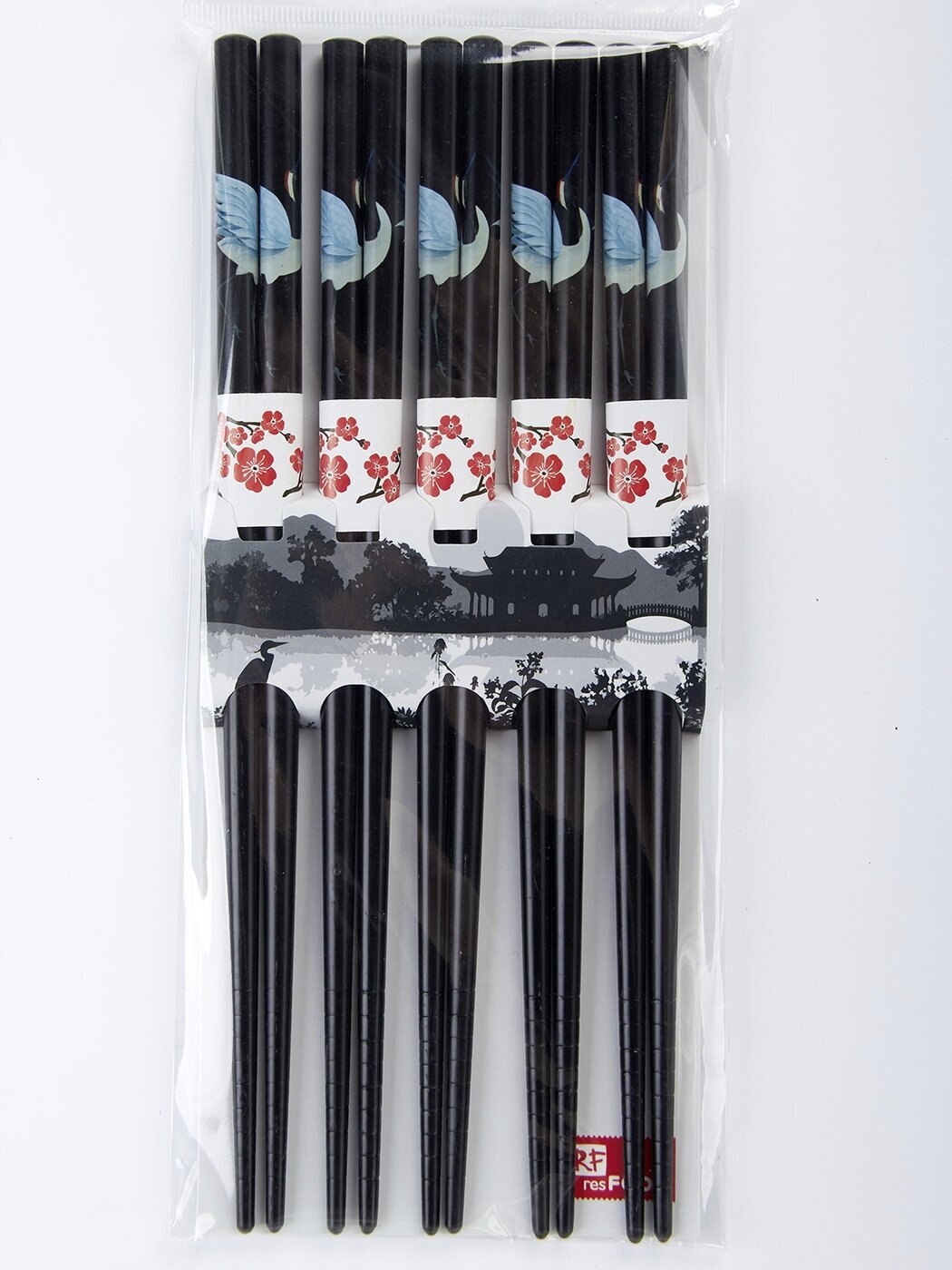 Палочки бамбуковые черные Премиум Resfood набор 10 шт. (5 пар)