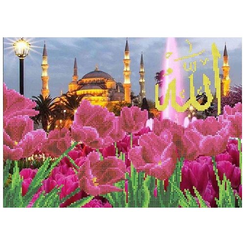 фото Набор для вышивания «тюльпаны у голубой мечети», 26x35,5 см, каролинка