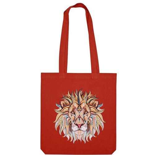 Сумка шоппер Us Basic, красный мужская футболка лев с этническим орнаментом m серый меланж