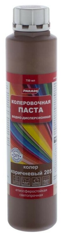 Паста колеровочная PARADE 205 0,75л коричневая