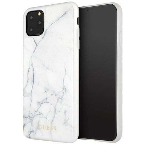 Чехол Guess Marble Collection Hard для iPhone 11 Pro Max, белый