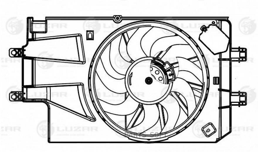 Электровентилятор охлаждения для автомобилей Гранта (15-) (с кожухом) A/C- (тип KDAC) LFK 0193 LUZAR