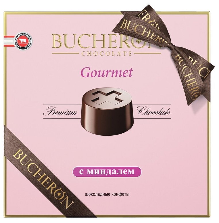 Конфеты BUCHERON GOURMET шоколадные с миндалем, роза (сезон), 180г