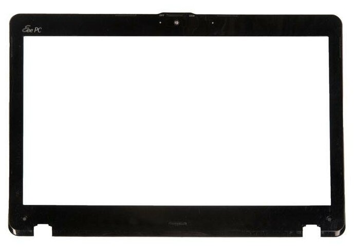 Рамка экрана (рамка крышки матрицы, LCD Bezel) для ноутбука Asus Eee Pc 1215B черная, пластиковая. С разбора.