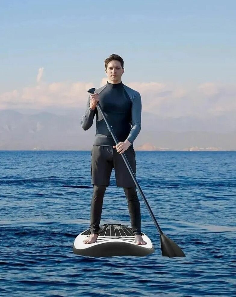 Надувная доска Sup board с веслом двухслойная, сапборд, 320x81x15 см, цвет 2 — фото 1