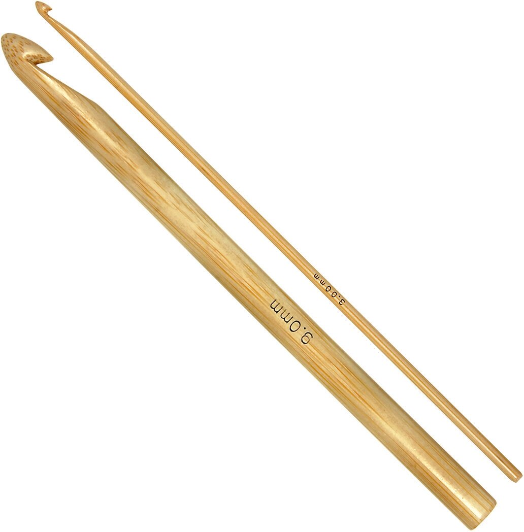 Крючок вязальный бамбук №10 15 см