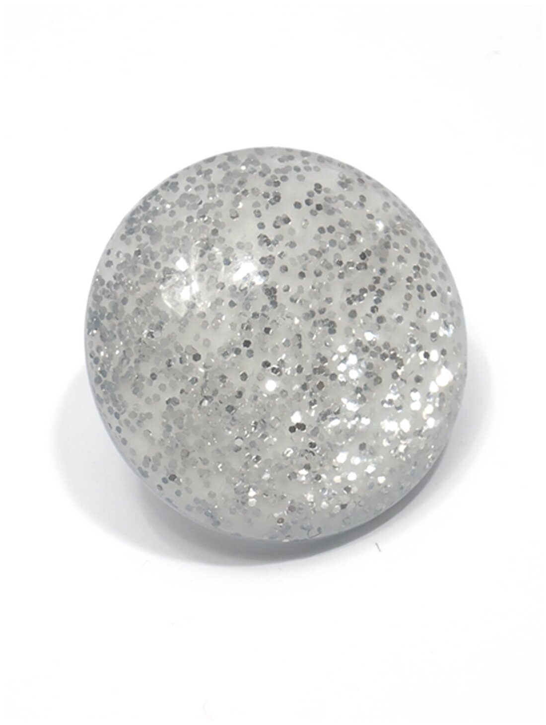 Пуговицы на ножке, 11 мм, цвет бело-серый, блестки серебро, 13 шт. в упаковке. Для женской и детской одежды. Для шитья и рукоделия