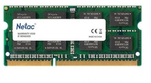 Оперативная память Netac DDR3L SO-DIMM 4Gb 1600MHz pc-12800 (NTBSD3N16SP-04)