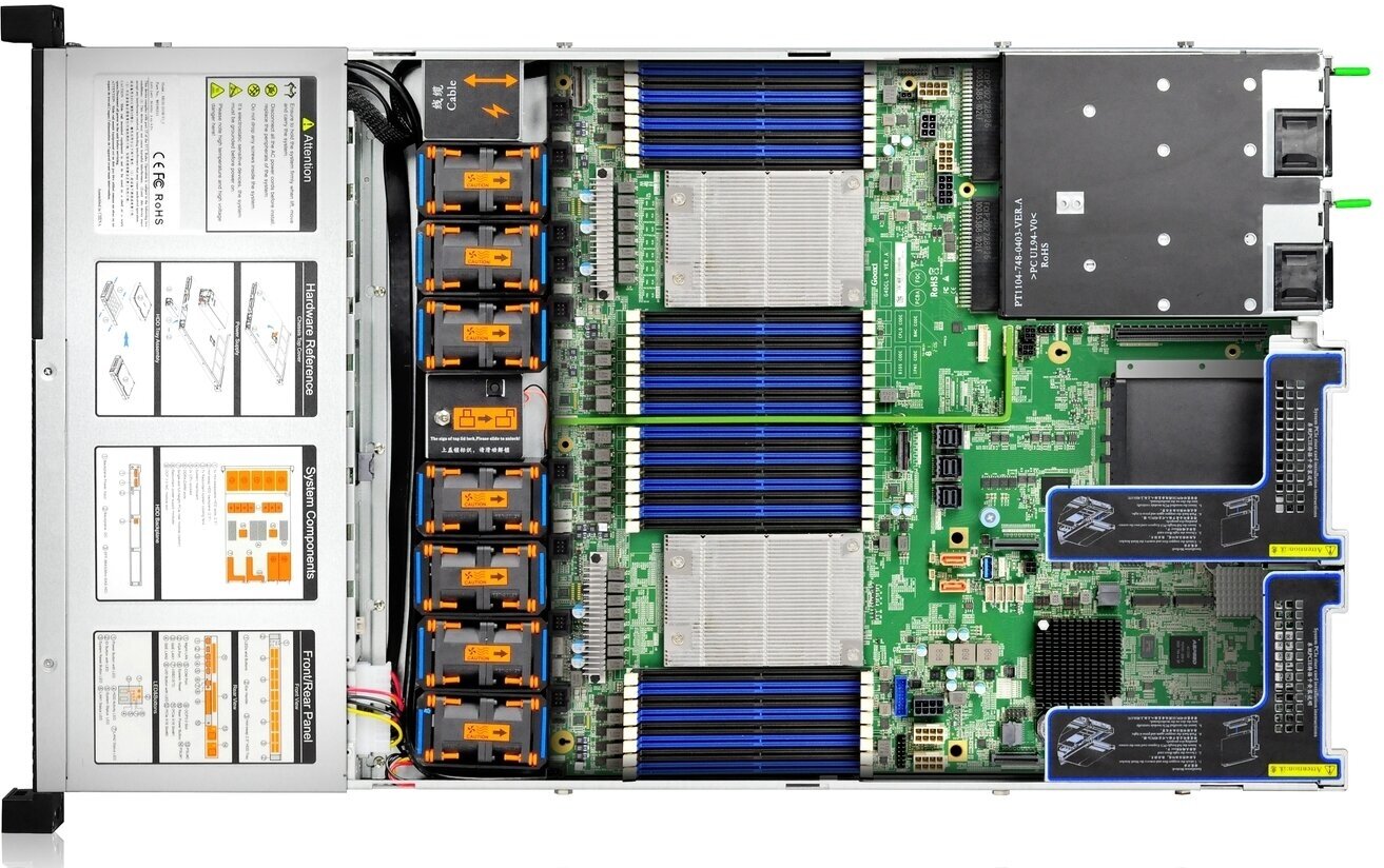 Intel dual socket 32 DIMM, 1U10-bay - w/ 2* 550W CRPS modules + 10GbE dual SFP+ ports (Intel 82599ES)