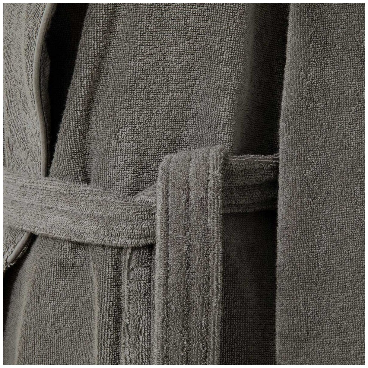 Халат KENZO средней длины, длинный рукав, размер M, серый - фотография № 5