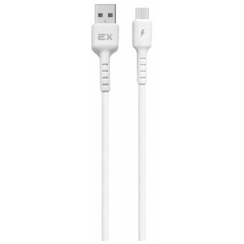 Аксессуар Exployd USB - micro USB 1m 3A Flow White EX-K-1260 аксессуар exployd flow usb lightning 3a 1m silicone white ex k 1262