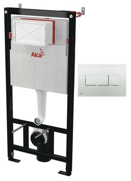 Комплект инсталляции с хром кнопкой AlcaPlast AM101/1120-3:1 RU M371-0001