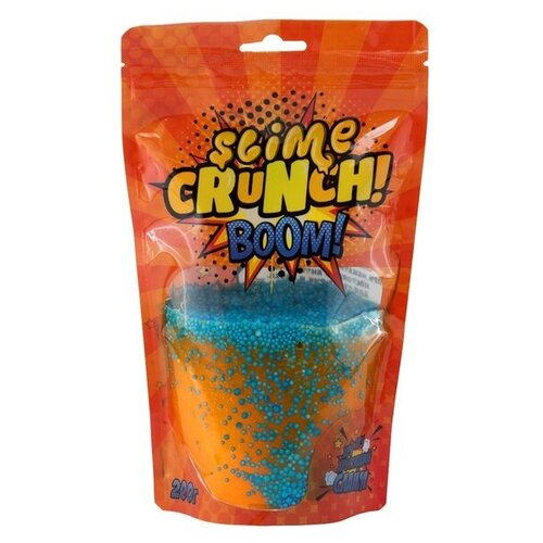 Слайм Slime Crunch-BOOM, с ароматом апельсина, 200 г (S130-26) слайм лизун crunch slime boom с ароматом апельсина 200 г волшебный мир s130 26