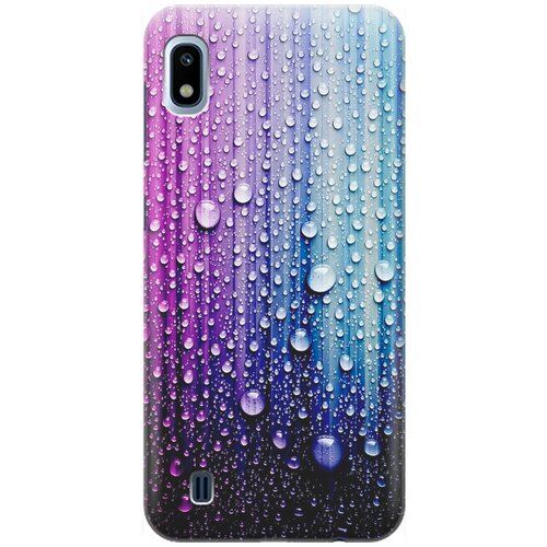 фото Силиконовый чехол на samsung galaxy a10 / самсунг а10 с принтом "капли на голубом" gosso