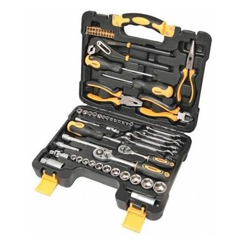 Набор инструментов WMC Tools WMC-3065, 65 предм., черный/желтый набор отверток wmc tools 65 предметов 1065