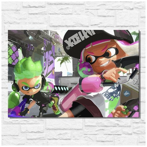 Картина по номерам на холсте игра Splatoon 2 - 11626 Г 60x40 картина по номерам набор для раскрашивания на холсте игра bioshock 2 11047 г 60x40