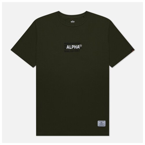 Мужская футболка Alpha Industries Code Graphic оливковый, Размер XL