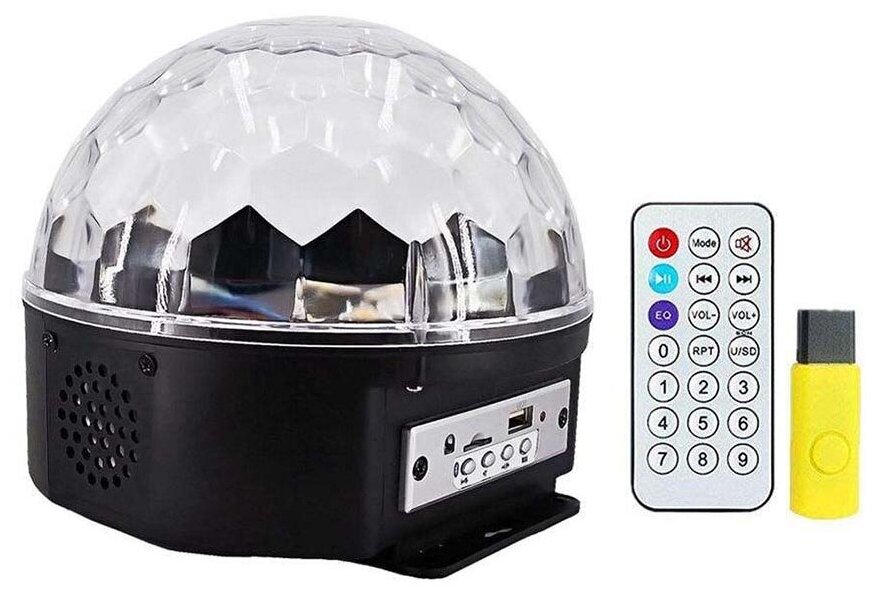 Диско шар светодиодный LED x-11 с пультом ДУ и USB флешкой - фотография № 3