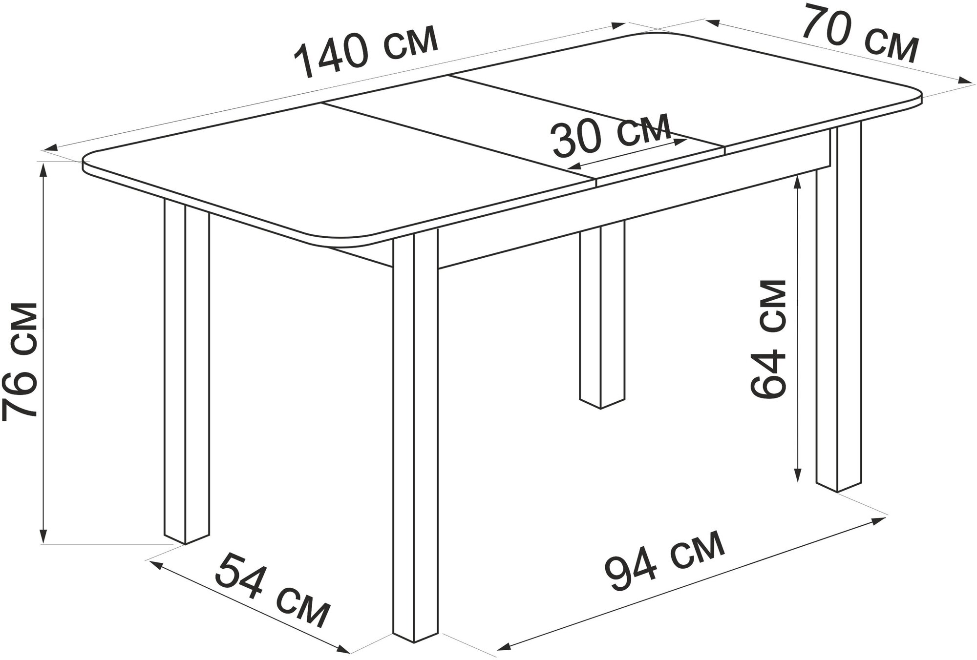 Стол кухонный Прайм "Этна", обеденный раздвижной прямоугольный стол для кухни из ЛДСП - фотография № 10