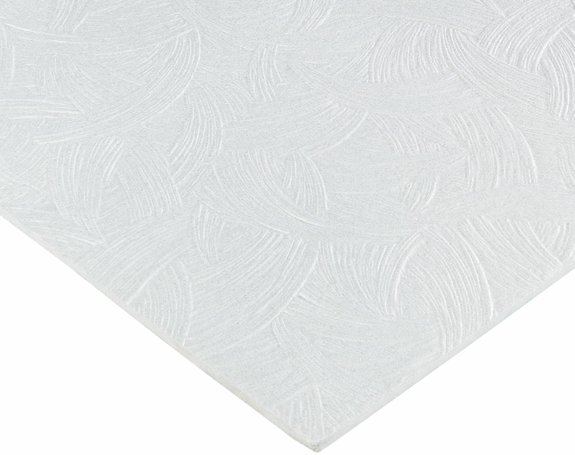 Плита потолочная инжекционная бесшовная полистирол белая Аврора 50 x 50 см 2 м - фотография № 2