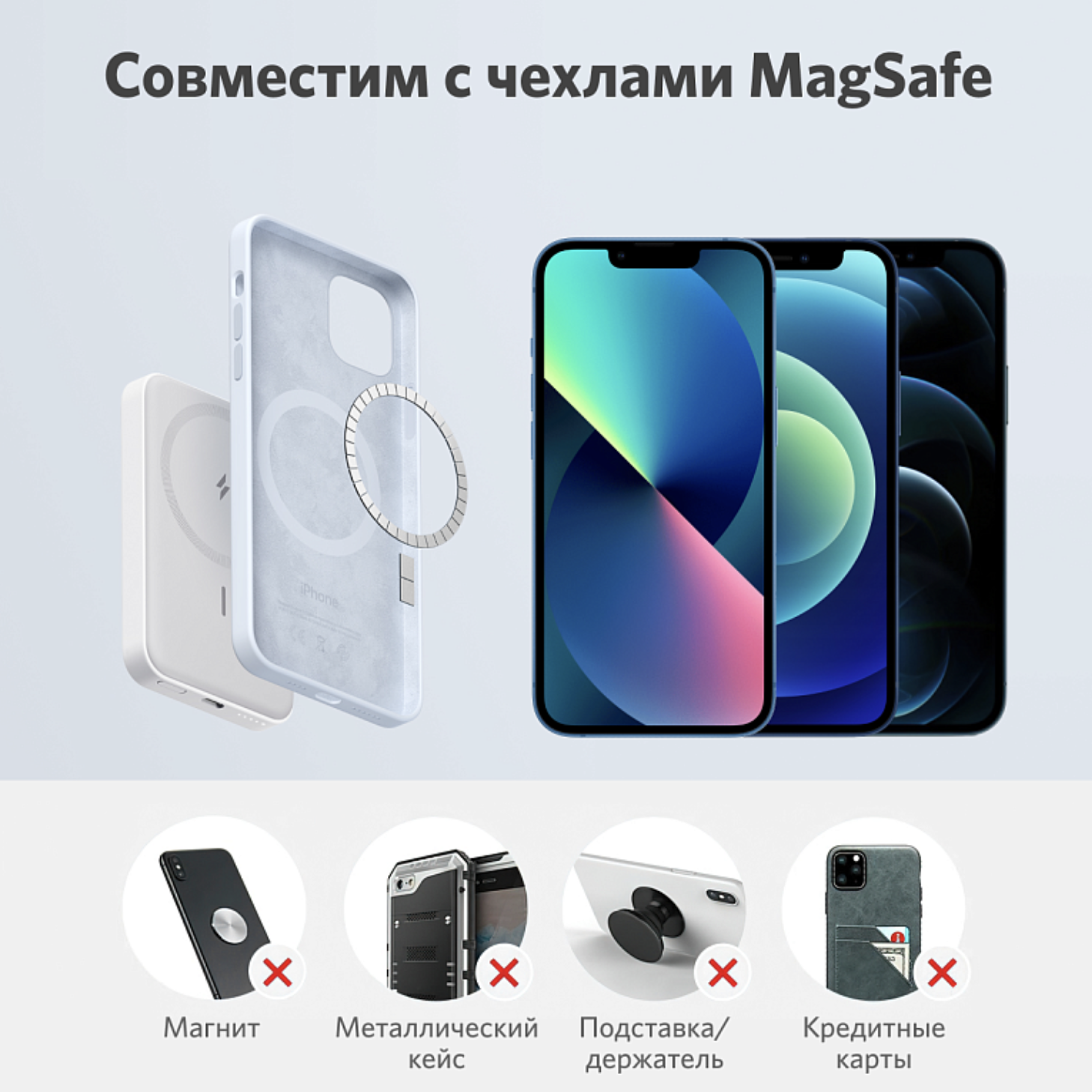 Внешний аккумулятор ANKER Power Core Mag-Go 5K A1611 Blue/синий - фото №19