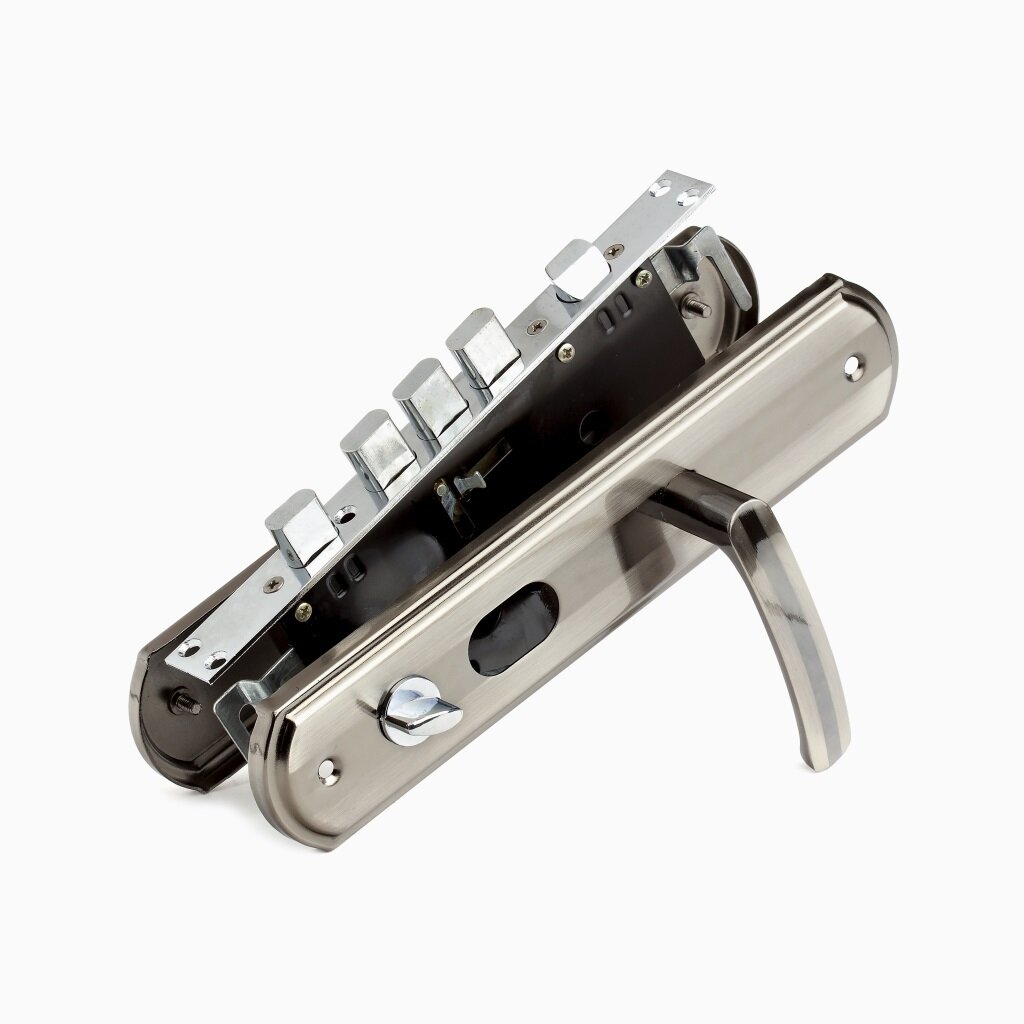 фото Замок врезной с ручками Каскад 213L для китайских металлических дверей (левый)