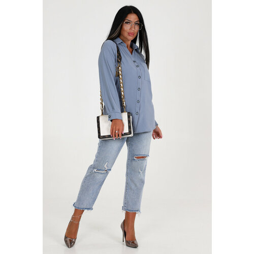 фото Рубашка натали, размер 52, серый