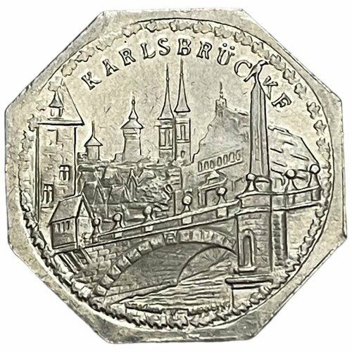 Германия, Нюрнберг 20 пфеннигов 1920-1921 гг. (Трамвайный токен - Карлов мост) (3)