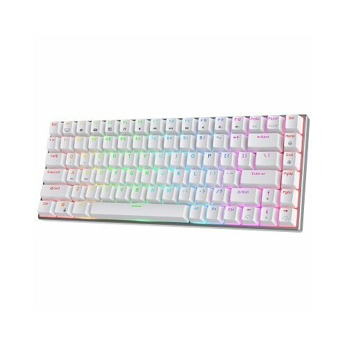 Клавиатура беспроводная Royal Kludge RK84 RGB (RK Brown Switch), белый