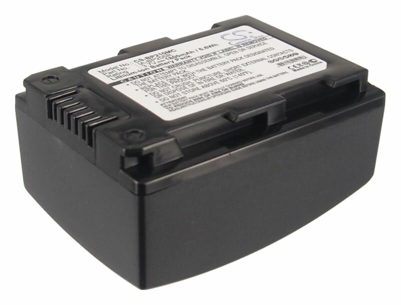 Аккумулятор CameronSino CS-BP210MC для Samsung HMX-F50, H300, H304, H305, SMX-F50, F54, 1800mAh