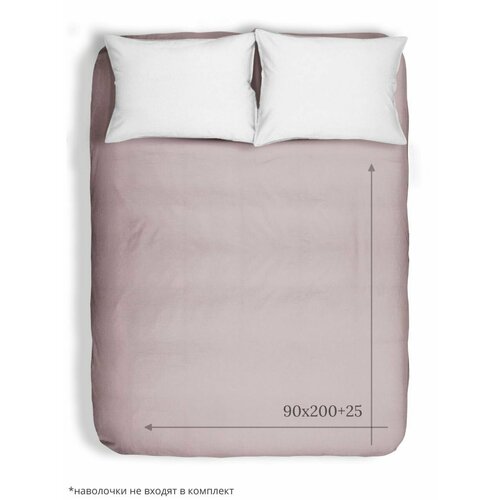 Простыня на резинке 90х200+25 хлопок мокко