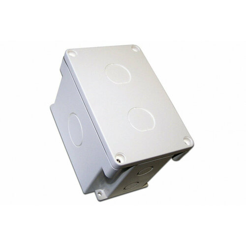 коробка lanmaster lan mb m4 wh настенная на 2 модульные вставки белая Настенная индустриальная коробка LANMASTER на 2 порта, влагозащищенная, LAN-MB-2OK-WP