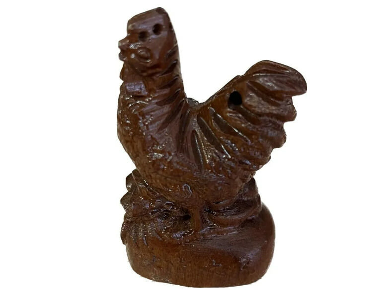 Деревянная статуэтка "Петух" из красного дерева 8 успех и богатство ручная работа