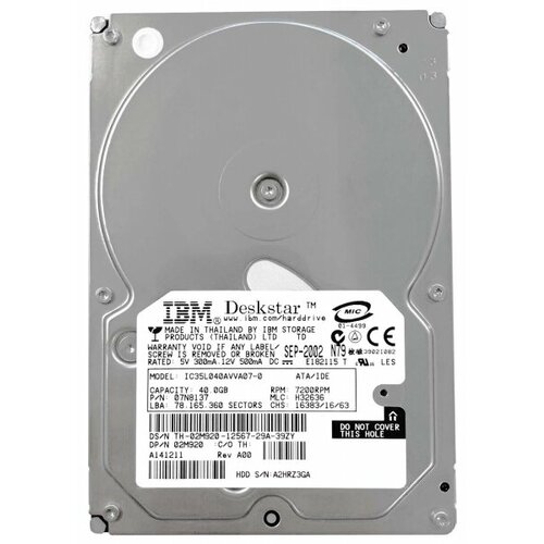 Жесткий диск Dell 02M920 40Gb IDE 3,5