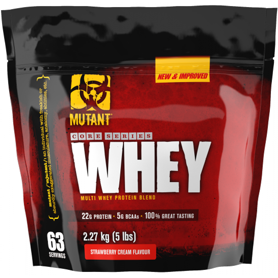 Протеин Mutant Whey 5lb Strawberry Cream 2270g (Клубничный крем)