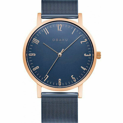 фото Наручные часы obaku v248gxvlml, синий, золотой