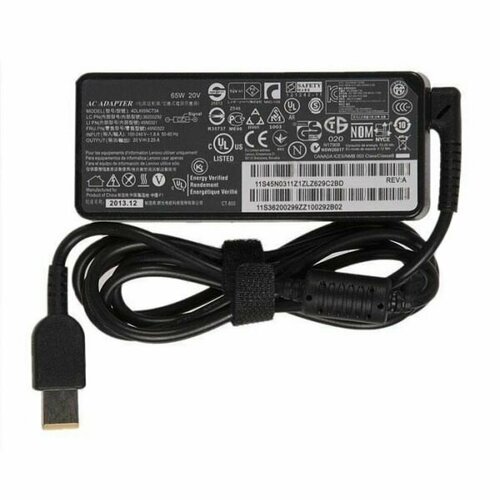 блок питания anybatt 22 u7 489 20v 4 5a 90w прямоугольный pin для ibm lenovo thinkpad edge e540 20c6a0jnrt thinkpad l540 20aus1hv00 g700 thinkpad x1 carbon g710 ideapad z510 ideapad z710 b5400 thinkpad x1 carbon 2 Блок питания (сетевой адаптер) OEM для ноутбуков Lenovo 20V 3.25A 65W прямоугольный черный, без сетевого кабеля