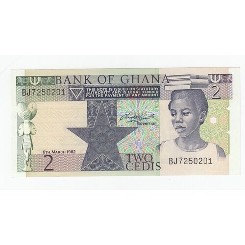 Гана 2 седи 6.3.1982 г. банкнота номиналом 5000 седи 2006 года гана