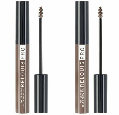 Relouis Гель для бровей водостойкий оттеночный, тон 03 Brown, Waterproof Color Brow Gel 2 шт.