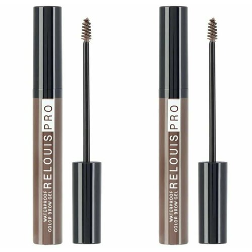 Relouis Гель для бровей водостойкий оттеночный, тон 03 Brown, Waterproof Color Brow Gel 2 шт. relouis гель для бровей waterproof color тон 03